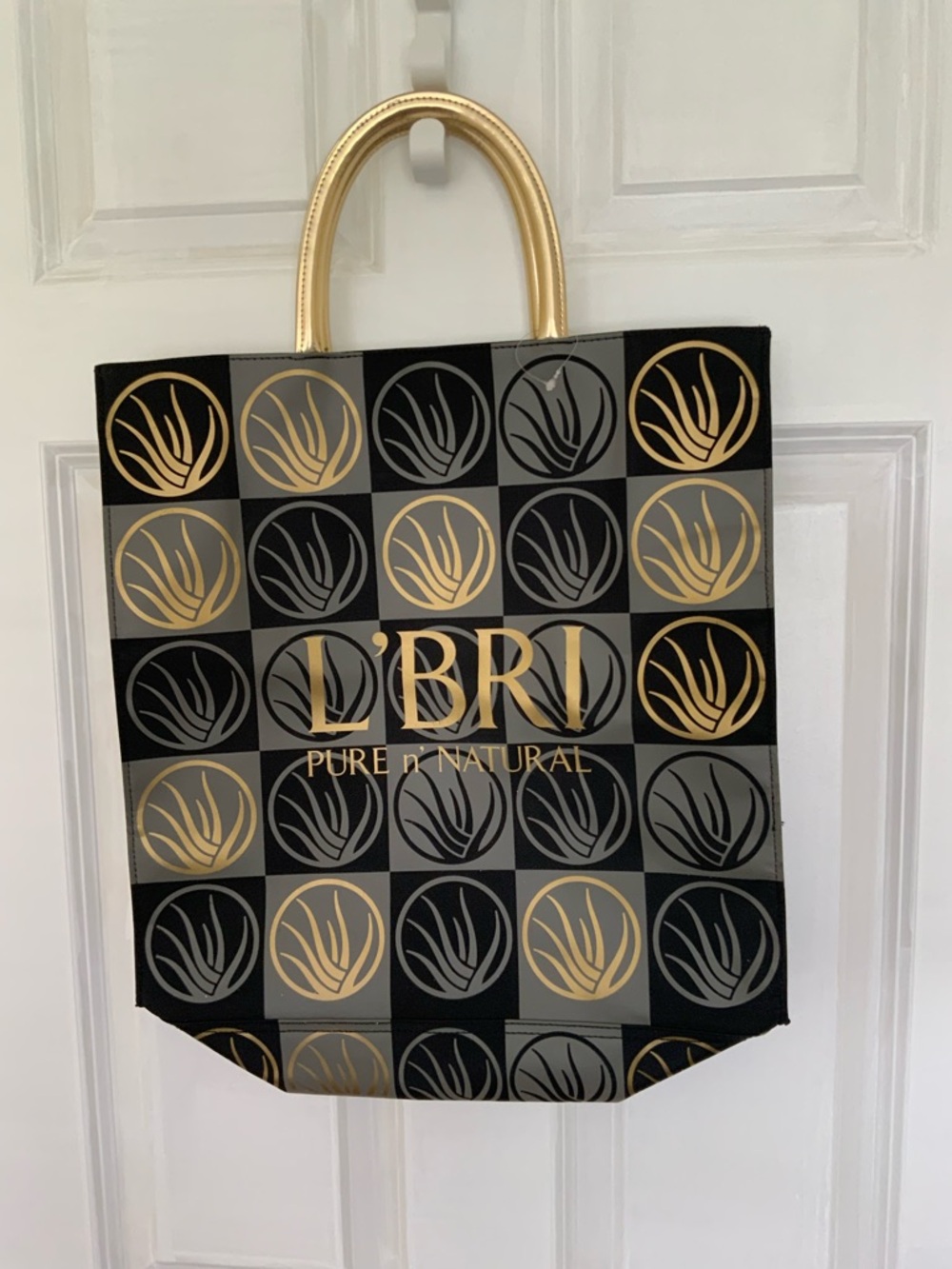 L’BRI Pure n' Natural Black & Gold Tote Bag